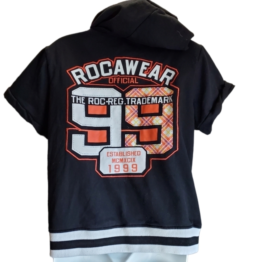 ROCAWEAR zip up graphic hoodie jacket 2X